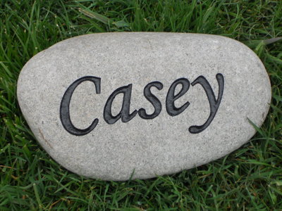 Personalized pet memorial engraved  stone sign 