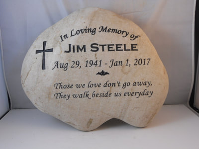 Custom Engraved Memorial Rock for a Husband