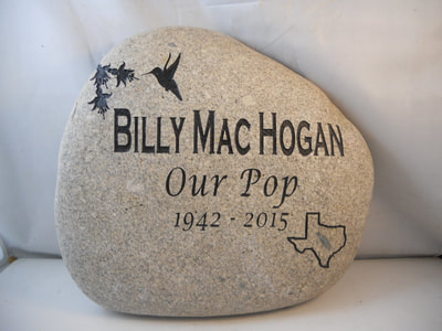 Custom Engraved Memorial Rock for a Father