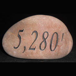 5,280' engraved stone
