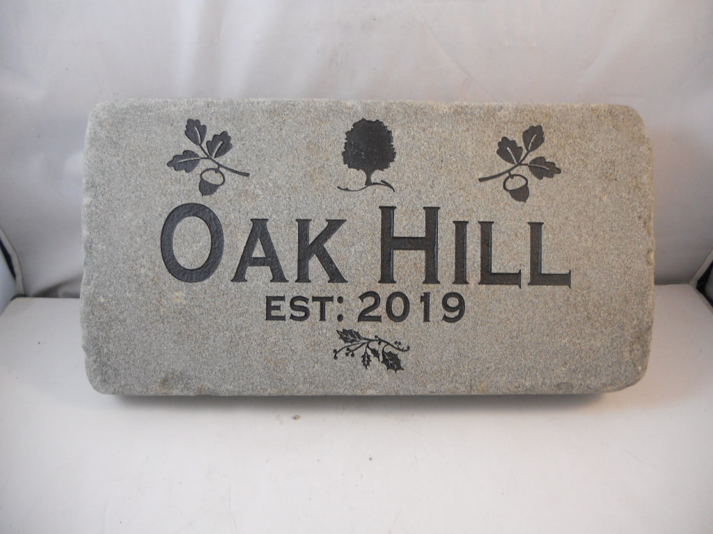 personalized engraved paver business sign