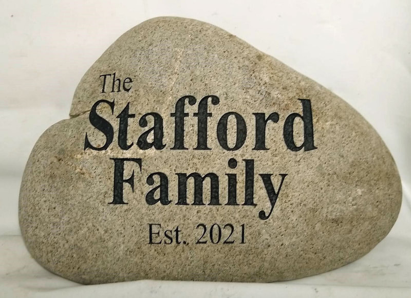 Custom Engraved Extra Large Rock Welcome Sign