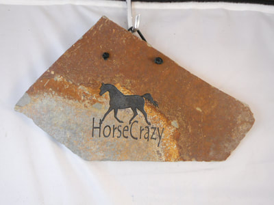 Horse Crazy
engraved stone sign