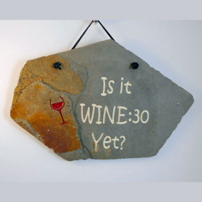 Funny Wine Stone Plaque Signs