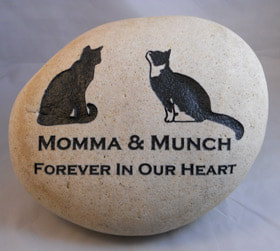 Personalized engraved  custom cat gravestone sign