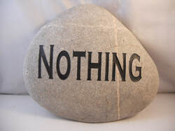 Nothing engraved stone sign