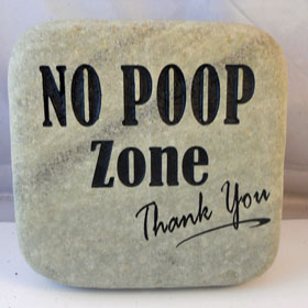 No Poop Zone Thank You
funny engraved stone