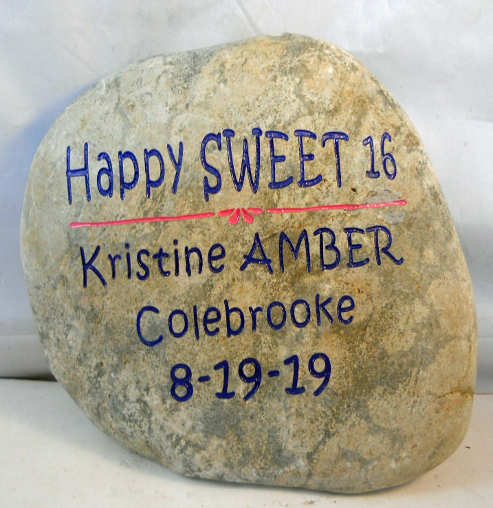 Sweet Sixteen Engraved Stone Gift