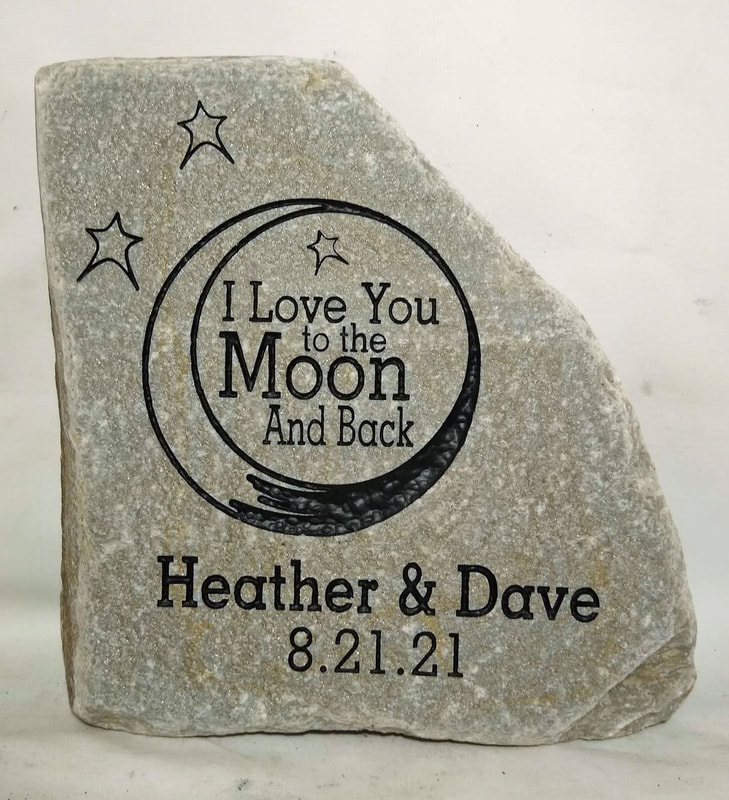 Engraved Stone for Wedding Gift