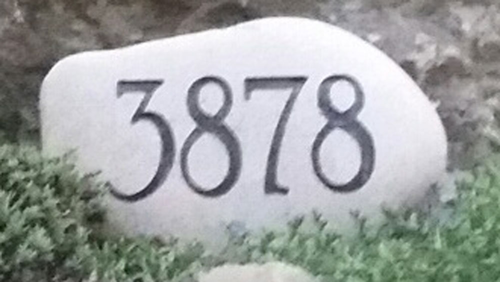 Personalized Engraved  address number home rock sign