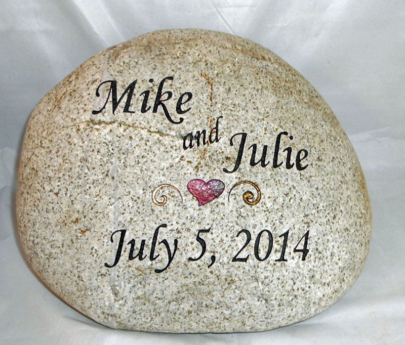 Custom Engraved Stone Wedding Gift