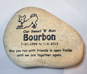 Personalized engraved  custom dog gravestone sign