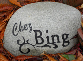 personalized engraved rock house sign with family name