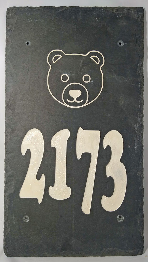 Personalized Engraved Rock slate home address sign