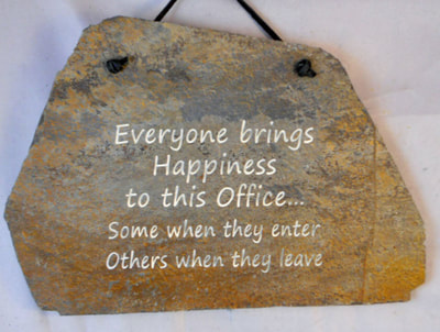 Engraved Rock and slate gifts for Business and awards