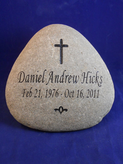 personalized engraved rock memorial stone for someone you loved