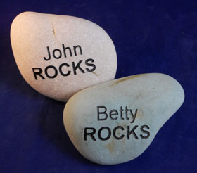 personalized birthday engraved stone with persons names