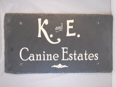 Personalized engraved business slate signs