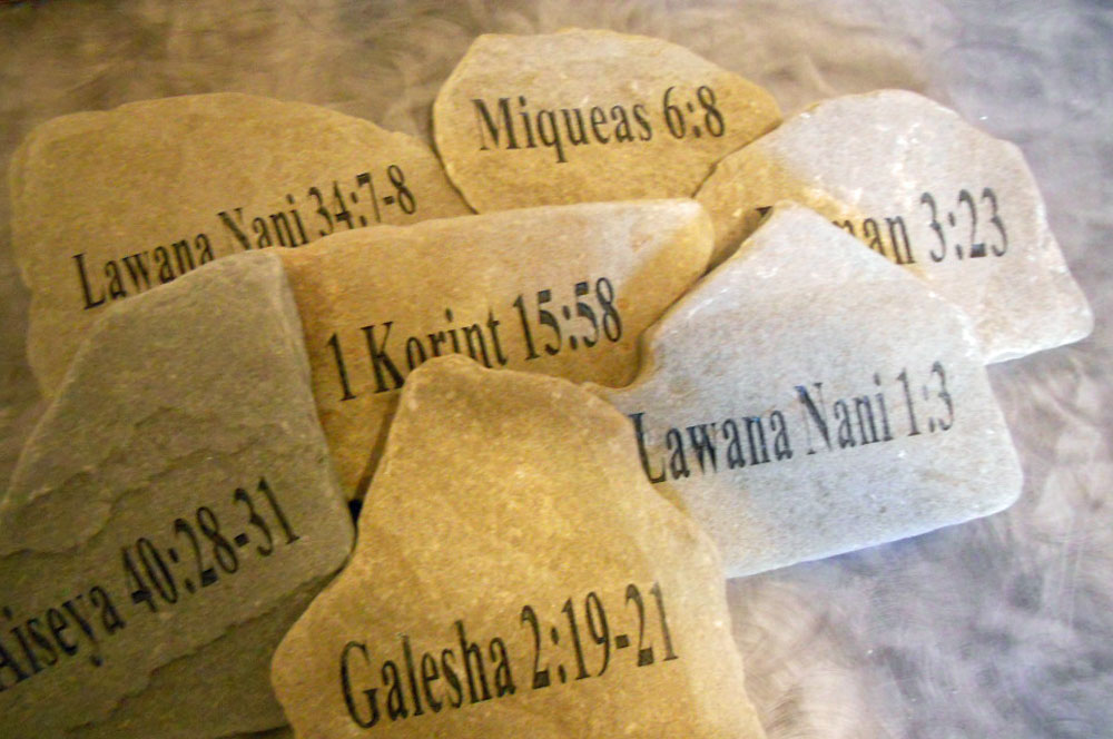 engraved rocks with faith base quotes
