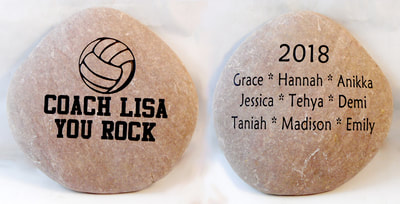 eengraved rock gift for a coach