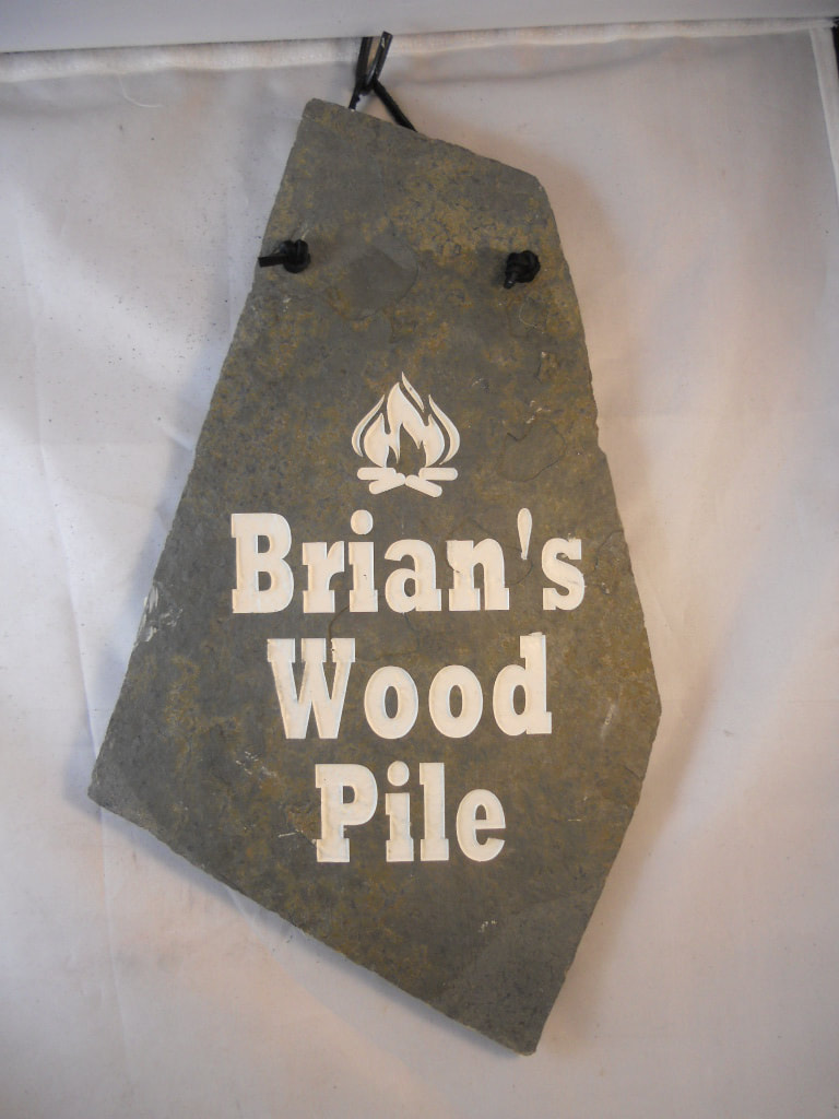 personalized Engraved slate and plaque person signs