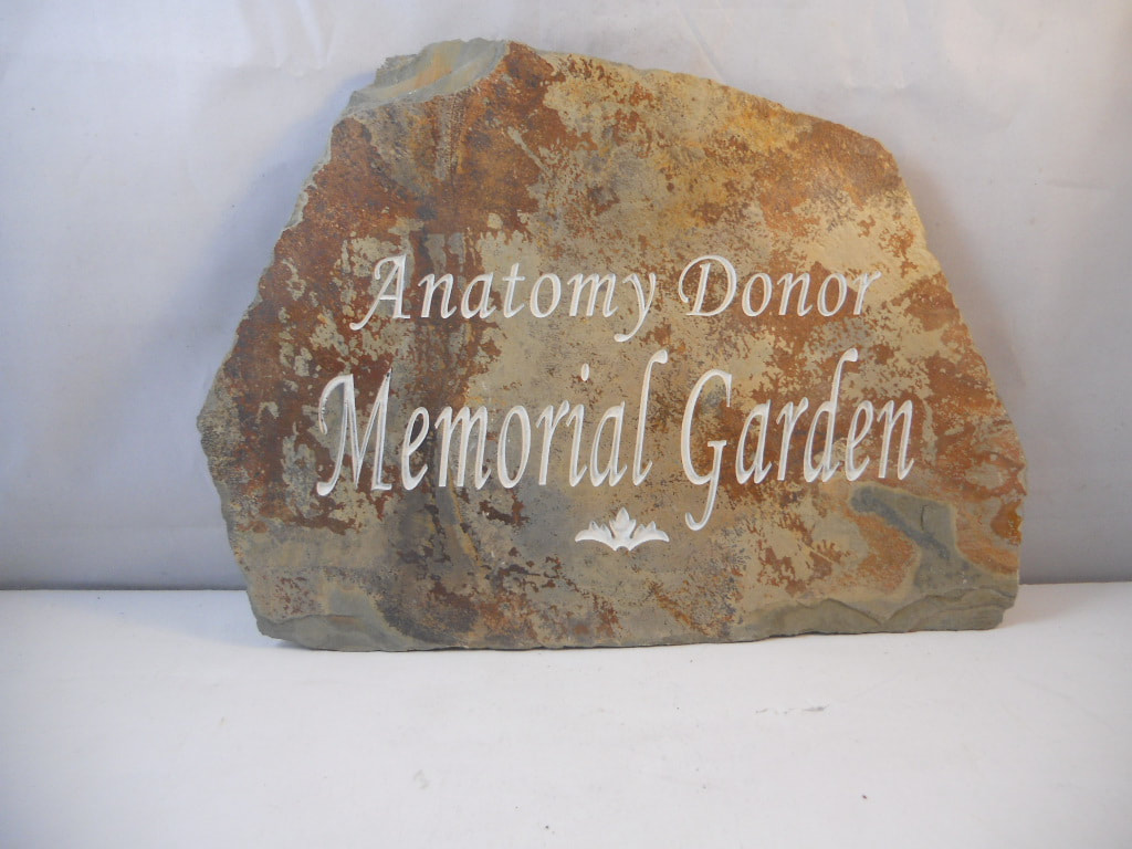 personalized engraved rock business sign