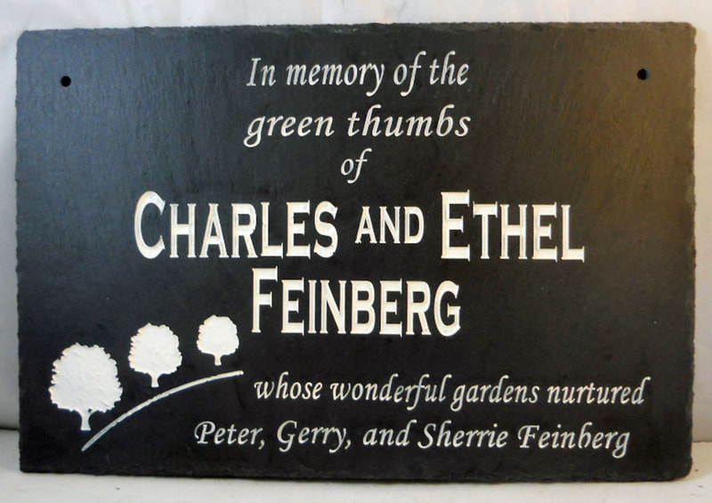 Custom Engraved Slate Memorial for People