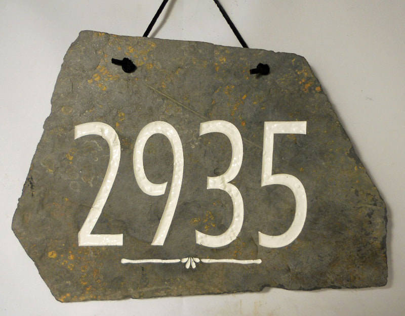 Custom Engraved Slate Address Sign