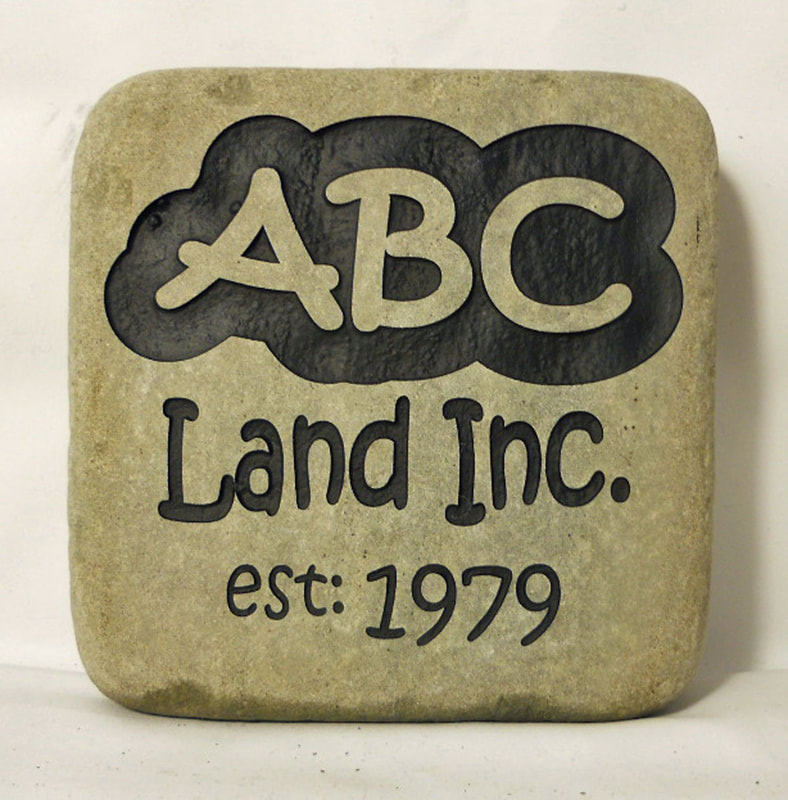 Stone Business Signs with Engraved Text