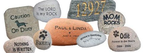 Stock and custom engraved rock and slate gift ideas
