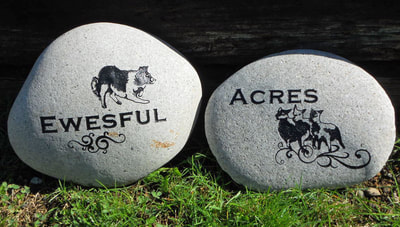 engraved rock farm name signs