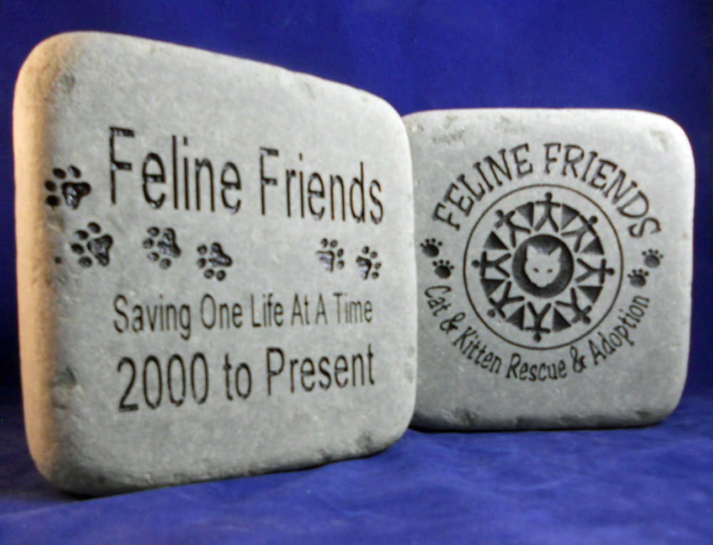 Personalized Engraved Slate & Rock business award sign