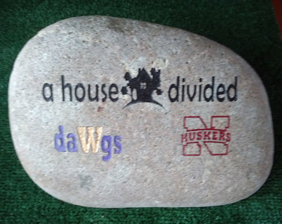 personalized sports team engraved rock