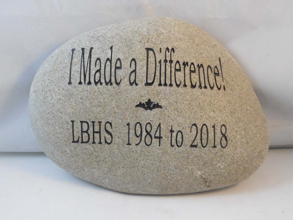 Engraved Rock Sign for Recognition and Services