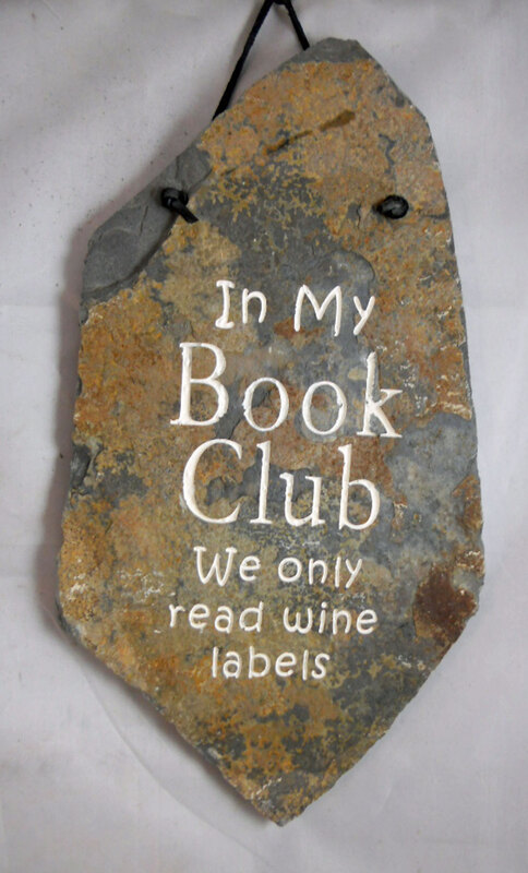 Engraved Funny Wine Stone Plaques
