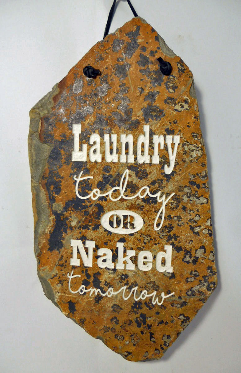 Funny Laundry Stone Plaque Signs 