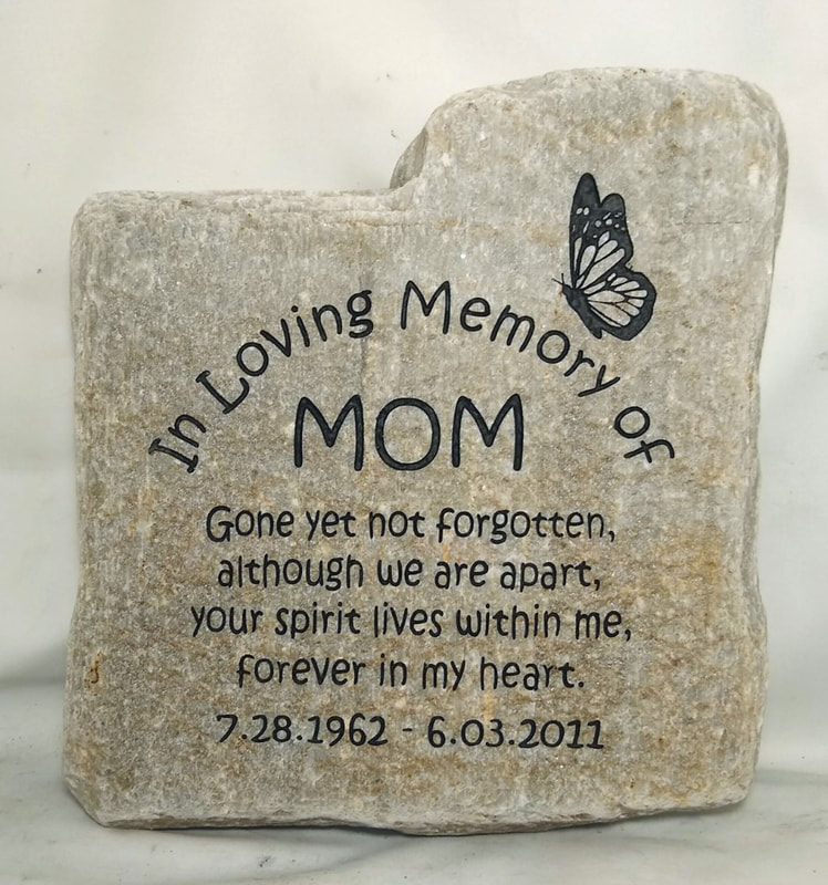 Custom Engraved Bluestone Flat Memorial for People