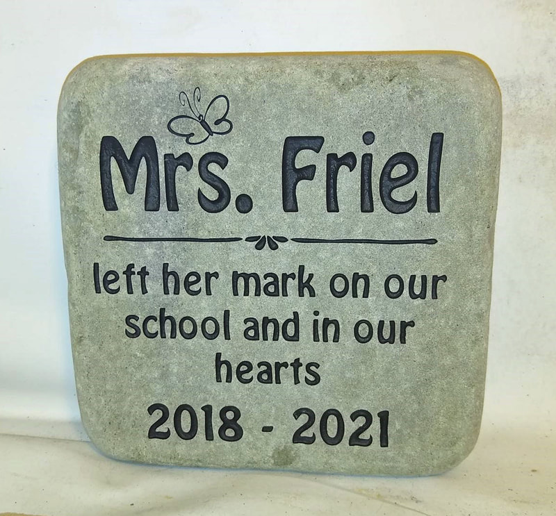 Engraved Stone Sign for School Recognition