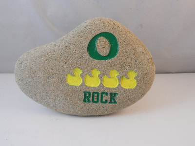 O Rock (Duck Engraved) Oregon Ducks engraved rock