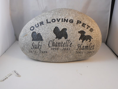 personalized engraved dog memorial stones