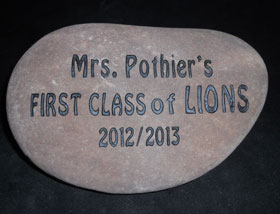 personalized custom engraved rock achievement gift