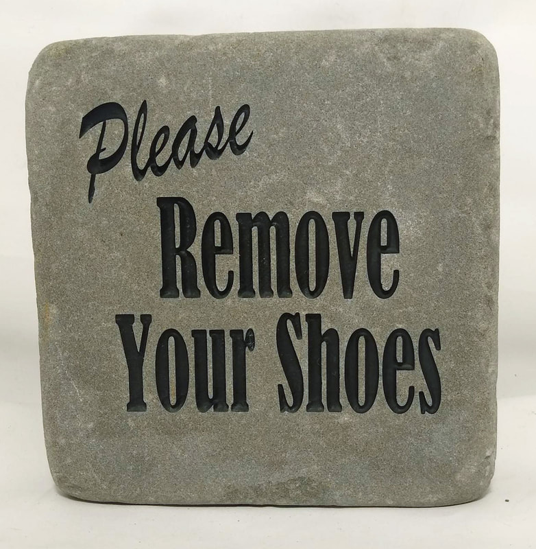 Rock Shoe Off sign