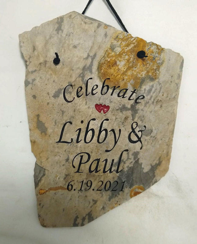 Love and Celebration Stone Plaque Sign