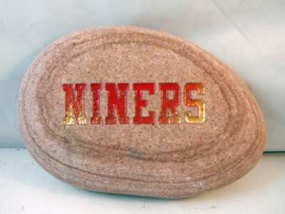 Niners (San Francisco 49ers) engraved stone