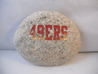 Engraved rock with 49ERS for San Francisco 49ers fan gift