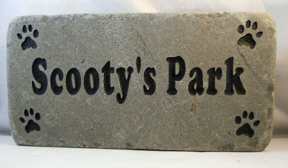 Personalized engraved memorial garden stones and pavers