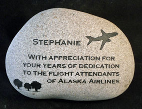 custom employee appreciation rock gift