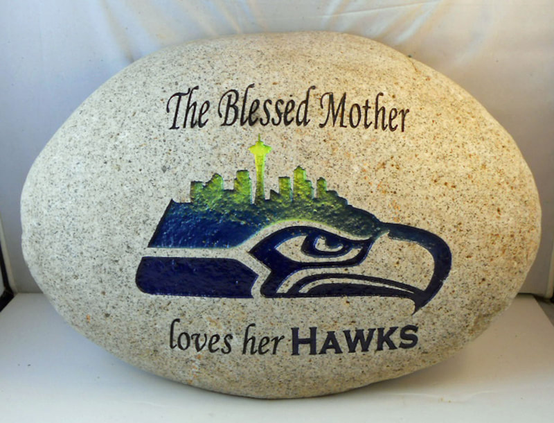 Custom Engraved Extra Large River Rock Sign