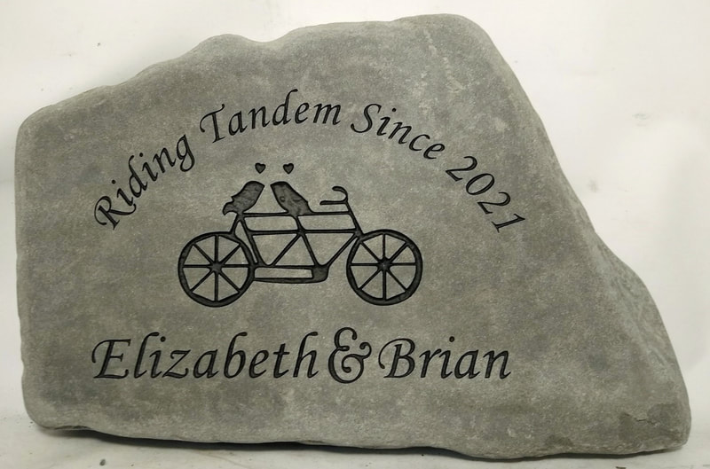 Custom Engraved Bluestone Paver Rock Sign for Anniversary Gift