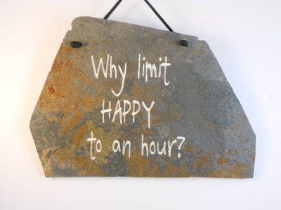 Why limit happy hour to an hour plaque
 engraved rock gift